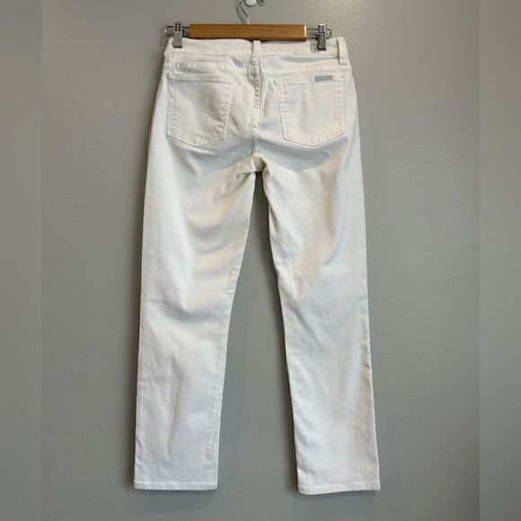 7 For All Mankind White Slim Straight Leg Jeans - Picture 6 of 10